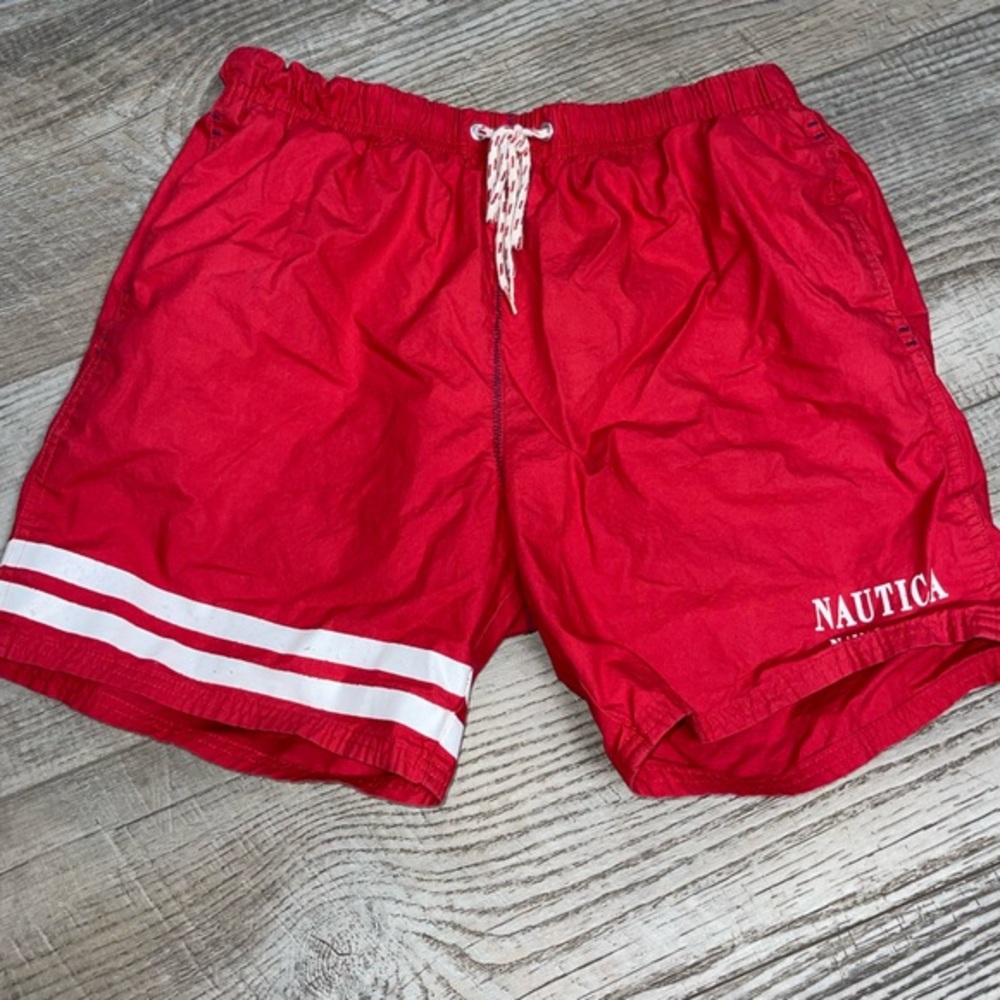Nautika Naval Issue Classic Marine red vintage swim trunks suit Small 90s wear
